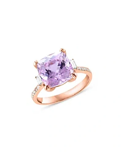 Bloomingdale's Kunzite & Diamond Ring In 14k Rose Gold