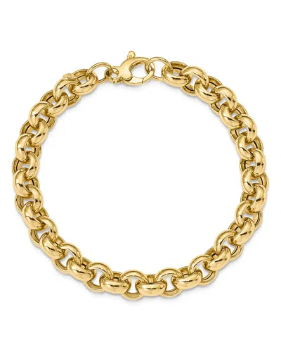 Bloomingdale's Men's 14k Yellow Gold Polished Rolo Link Bracelet - Exclusive