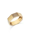Bloomingdale's Men's Diamond Cluster Geometric Band In 14k Yellow Gold, 0.15 Ct. T. W. In Gold