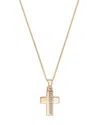 BLOOMINGDALE'S MEN'S DIAMOND CROSS PENDANT NECKLACE IN 14K GOLD, 0.30 CT. T. W.