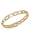 Bloomingdale's Men's Diamond Geo Link Bracelet In 14k Yellow Gold, 1.0 Ct. T. W. In Gold