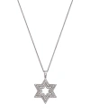 BLOOMINGDALE'S MEN'S DIAMOND STAR OF DAVID PENDANT NECKLACE IN 14K WHITE GOLD, 1.50 CT. T.W.