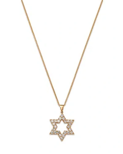 Bloomingdale's Men's Diamond Star Of David Pendant Necklace In 14k Yellow Gold, 1.35 Ct. T.w.