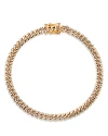 Bloomingdale's Miami Cuban Link Chain Bracelet In 14k Yellow Gold & Rhodium Plated 14k Yellow Gold In Gold/silver