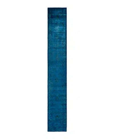 Bloomingdale's Modern M1644 Runner Area Rug, 2'6 X 16'4 In Blue
