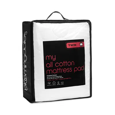 Bloomingdale's My All Cotton Mattress Pad, Twin - Exclusive In White