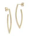 Bloomingdale's Navette Hoop Earrings In 14k Yellow Gold In Gold