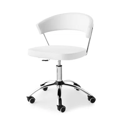 Bloomingdale's New York Office Chair In Chrome/ekos White Leather