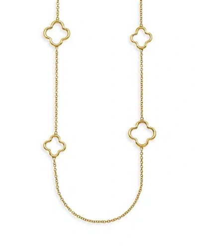 Bloomingdale's Open Clover Station Necklace In 14k Yellow Gold, 24