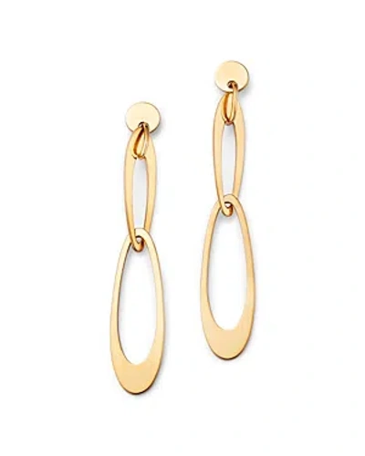 Bloomingdale's Open Oval Double Drop Earrings In 14k Yellow Gold In Red