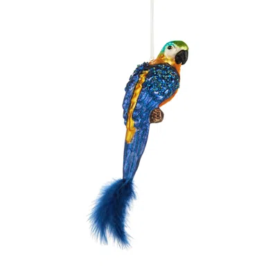 BLOOMINGDALE'S GLASS PARROT ORNAMENT - EXCLUSIVE 