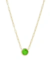 BLOOMINGDALE'S PERIDOT PENDANT NECKLACE IN 14K YELLOW GOLD, 16 - 100% EXCLUSIVE