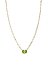 BLOOMINGDALE'S PERIDOT SOLITAIRE PENDANT NECKLACE IN 14K YELLOW GOLD, 18