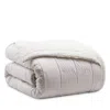 Bloomingdale's Reversible Sherpa Blanket, Twin - Exclusive In Ivory/white
