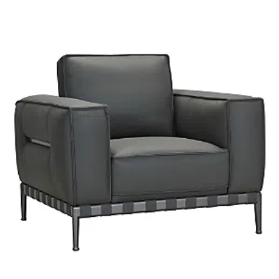 Bloomingdale's Rocco Leather Chair - 100% Exclusive In Dark Storm Grey