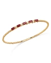 Bloomingdale's Ruby & Diamond Bangle Bracelet In 14k Yellow Gold In Red/gold