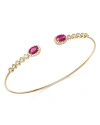 Bloomingdale's Ruby & Diamond Bracelet In 14k Yellow Gold 0.53 Ct. T. W. In Pink/gold