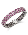 Bloomingdale's Ruby & Diamond Statement Bracelet In 14k White Gold In Pink/white
