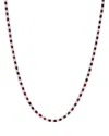 Bloomingdale's Ruby & Diamond Tennis Necklace In 14k White Gold, 17 In Ruby/white Gold