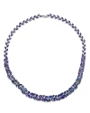 Bloomingdale's Sapphire & Diamond Statement Necklace In 14k White Gold, 17 In Blue