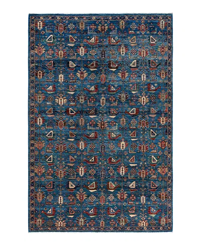 Bloomingdale's Serapi M1992 Area Rug, 6' X 9'1 In Light Blue