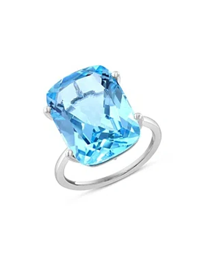 Bloomingdale's Sky Blue Topaz Statement Ring In 14k White Gold In Blue/white