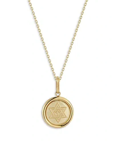 Bloomingdale's Star Of David Medallion Pendant Necklace In 14k Yellow Gold, 18