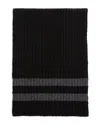 Bloomingdale's The Men's Store At  Striped Knit Scarf - Exclusive In Black