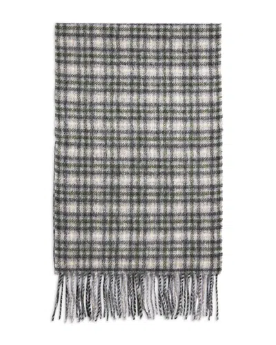 Bloomingdale's The Men's Store At  Windowpane Reversible Cashmere Scarf - Exclusive In Grey