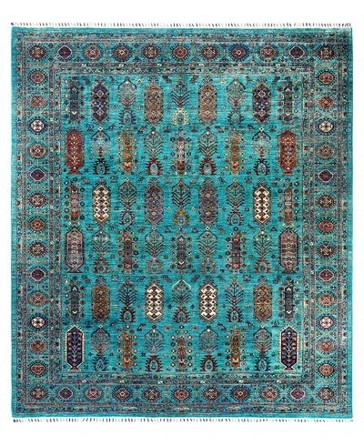Bloomingdale's Tribal M1999 Area Rug, 8'3 X 9'10 In Teal