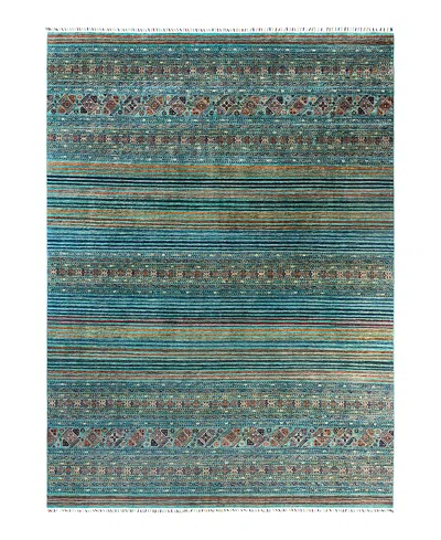 Bloomingdale's Tribal M1999 Area Rug, 8'8 X 11'11 In Aqua