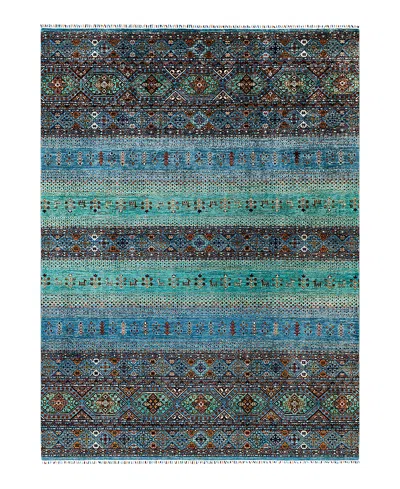 Bloomingdale's Tribal M1999 Area Rug, 9'1 X 12'7 In Light/blue