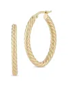 Bloomingdale's Twist Oval Hoop Earrings In 14k Yellow Gold In Gold