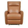 Bloomingdale's Violino Kelli Power Leather Recliner In Zen Caramel