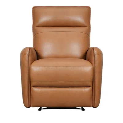 Bloomingdale's Violino Kelli Power Leather Recliner In Zen Caramel