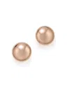 Bloomingdale's 14k Rose Gold Flat Ball Stud Earrings - Exclusive In Rose Gold