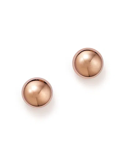 Bloomingdale's 14k Rose Gold Flat Ball Stud Earrings - Exclusive