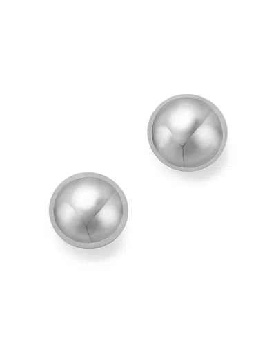 Bloomingdale's 14k White Gold Flat Ball Stud Earrings - Exclusive