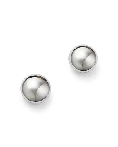 Bloomingdale's 14k White Gold Flat Ball Stud Earrings - Exclusive