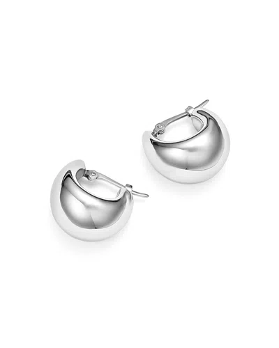 Bloomingdale's 14k White Gold Huggie Hoop Earrings - Exclusive