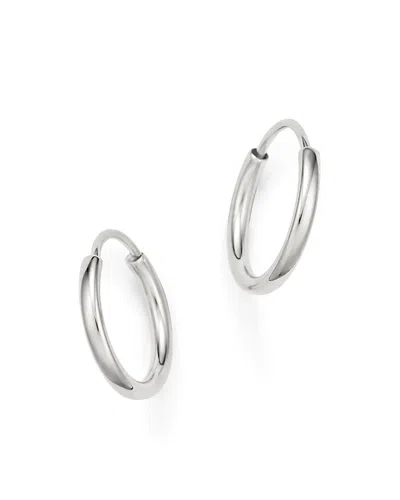 Bloomingdale's 14k White Gold Small Endless Hoop Earrings - Exclusive
