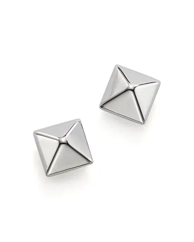 Bloomingdale's 14k White Gold Small Pyramid Earrings - Exclusive
