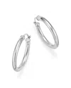 Bloomingdale's 14k White Gold Tube Hoop Earrings - Exclusive In White