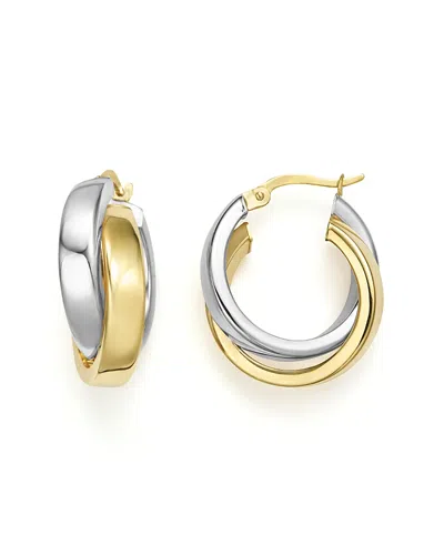 Bloomingdale's 14k Yellow And White Gold Bold Dual Hoop Earrings - Exclusive In Gold/white