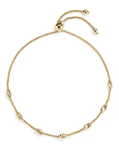 Bloomingdale's 14k Yellow Gold Beaded Wheat Chain Bracelet - Exclusive