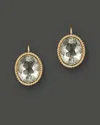 Bloomingdale's 14k Yellow Gold Bezel Set Large Drop Earrings With Prasiolite - Exclusive In Green/gold