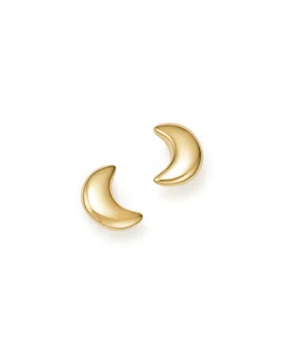 Bloomingdale's 14k Yellow Gold Crescent Moon Stud Earrings - Exclusive