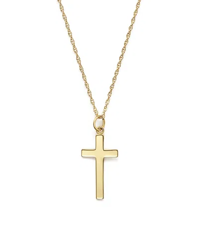 Bloomingdale's 14k Yellow Gold Cross Necklace, 18 - Exclusive
