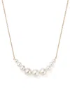 Bloomingdale's 14k Yellow Gold Cultured Freshwater Pearl Necklace, 18 In White/gold