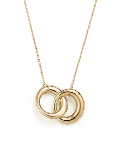 Bloomingdale's 14k Yellow Gold Double Interlocked Circle Chain Necklace, 17 - Exclusive